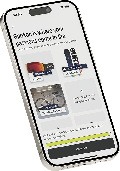 Spoken mobile app main and booking screen