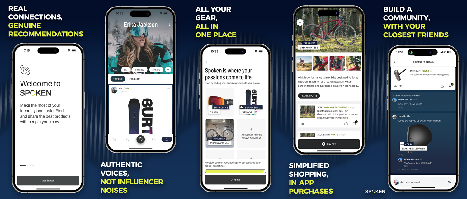 Spoken mobile app store banner